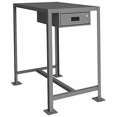 DURHAM MFG MTD2436422K195 Fixed Work Table Steel 36 W 24 D