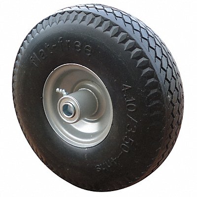 GRAINGER 22NY39 Flat-Free PUR Foam Wheel 10-1/2