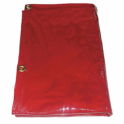 GRAINGER 22RN61 J4040 Welding Curtain 6 ft H 8 ft W Red