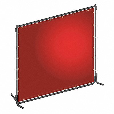 GRAINGER 22RN73 J4043 Welding Screen 6 ft H 8 ft W Red