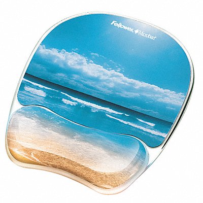 FELLOWES 9179301 Mousepad w/Wrist Support Sandy Beach
