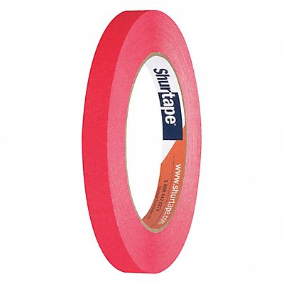 SHURTAPE CP631 Masking Tape 1/2 W 60 yd L Red PK72