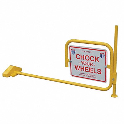GRAINGER 22XW90 Rail Car Wheel Chock and Flag