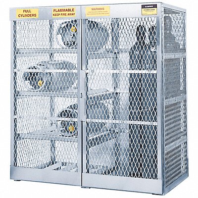 JUSTRITE 23008 Gas Cylinder Cabinet 60x32 Alum