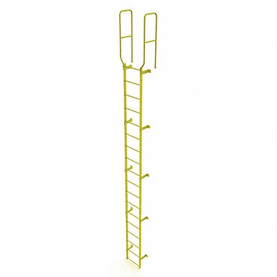 TRI-ARC WLFS0218Y Ladder Steel Stand Fixed 18Rung WalkThru