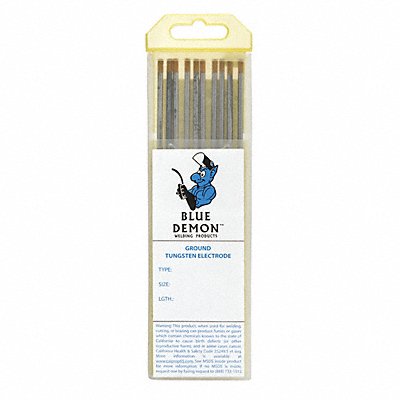 BLUE DEMON TE15L33210T Lanthanate Tungs Electrode 3/32x7 PK10
