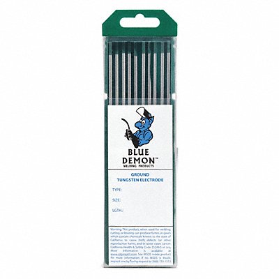 BLUE DEMON TEP33210T Pure Tungsten Electrode 3/32 x7 PK10