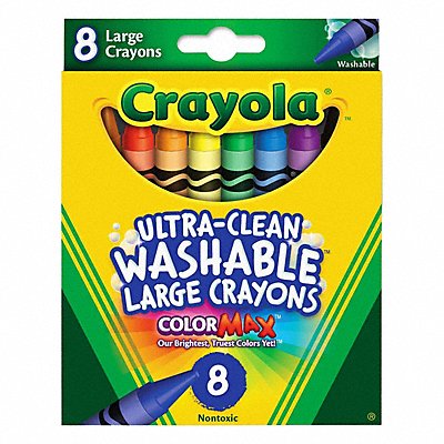 CRAYOLA 523280 Wax Crayons Non-Erasable 1/2 PK8