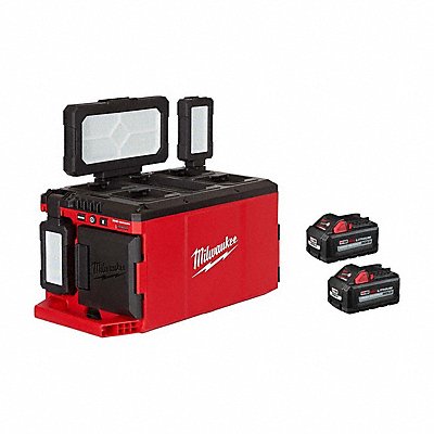 MILWAUKEE 2357-20,48-11-1862 M18 PACKOUT Light + HO6.0 Battery(2PK)