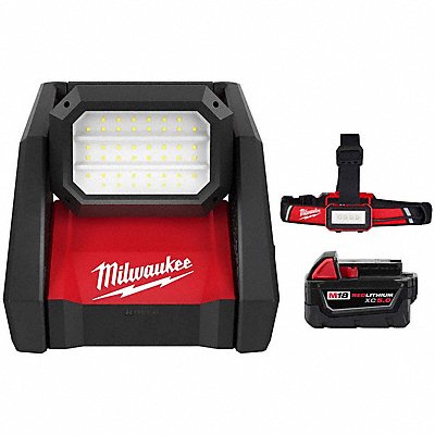 MILWAUKEE 23662021152148100000 Light Headlamp and Battery 4000 lm Max.