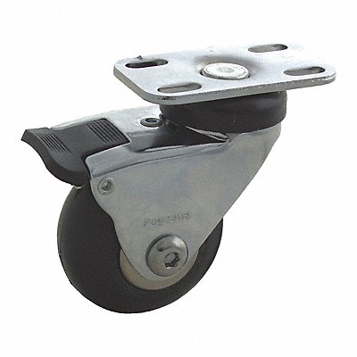 GRAINGER P7SSRP020KPTB Quiet-Roll Medical Plate Castor Swivel