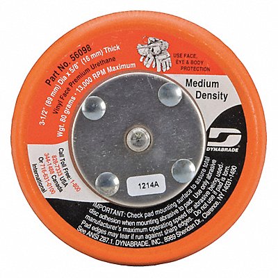 DYNABRADE 56098 Non-Vacuum Disc Pad 3-1/2