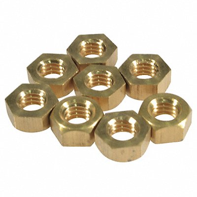 DAYTON PP60222G Hex Nut 3/8-16 Br PK 8