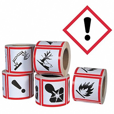 GHS SAFETY GHS1263 Pictogram Label Exclamation Mark PK500