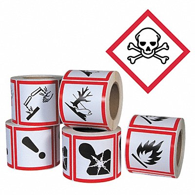 GHS SAFETY GHS1264 Pictogram Label Skull PK500