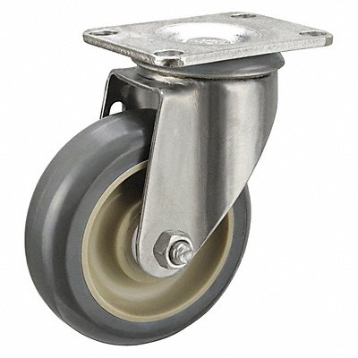 GRAINGER P12SXUP040D12AM Standard Plate Castor Swivel 275 lb.