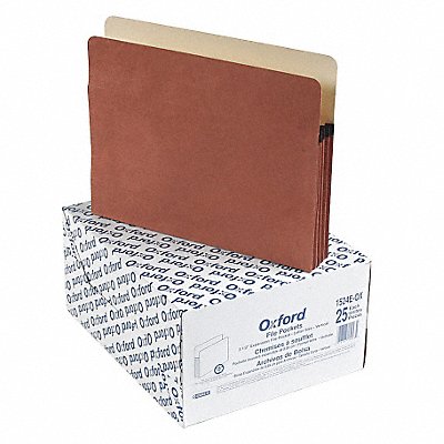 GRAINGER PFX1524EOX Expandable File Folder Red PK25