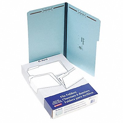 GRAINGER PFXFP313 Legal File Folders Blue PK25