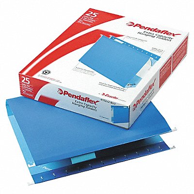 GRAINGER PFX4152X2BLU Box Hanging File Folders Blue PK25