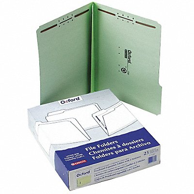 GRAINGER PFX17182 Letter File Folders Green PK25