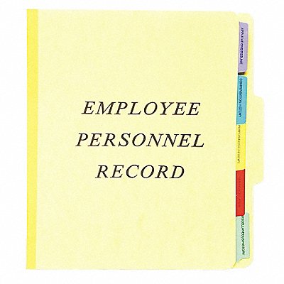 GRAINGER PFXSER1YEL Letter File Folders Yellow