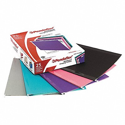 GRAINGER PFX415215ASST2 Hanging File Folders Assorted PK25