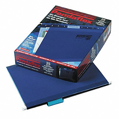 GRAINGER PFX415215NAV Hanging File Folders Navy PK25