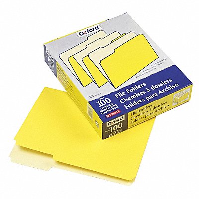 GRAINGER PFX15213YEL Letter File Folders Yellow PK100