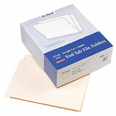 GRAINGER PFXH110D Letter File Folders Manila PK100