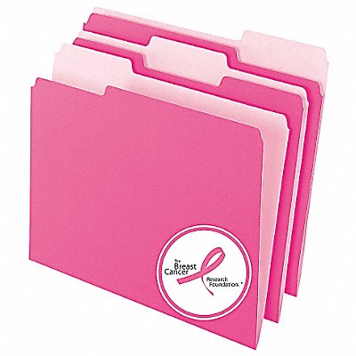 GRAINGER PFX421013PIN Letter File Folders Pink PK100