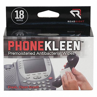 READ RIGHT REARR1203 Disinfecting Phone Wipes PK18