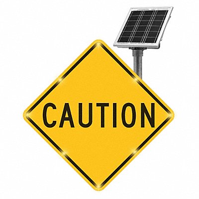 TAPCO 2180C00065 LED Sign Caution Aluminum 30 x 30