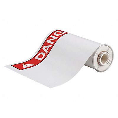 BRADY 140887 Label Red on White 10x14In Vinyl