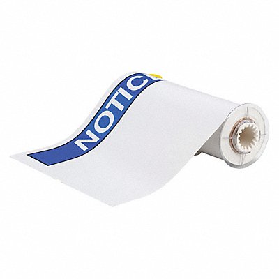 BRADY 140888 Label White/Blue 10x14In Vinyl