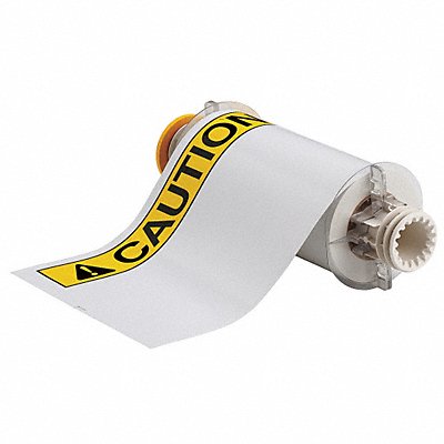 BRADY 130750 Label White/Yellow/Black 7x10In Vinyl