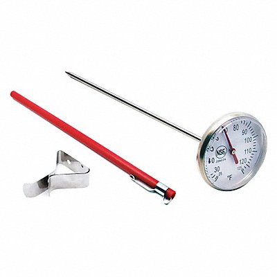 GRAINGER 23NU24 Dial Pocket Thermometer 25 to 125 F
