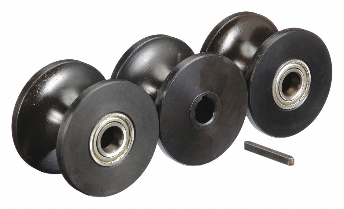 DAYTON TT45J333112G Round Tube Rollers 2 PK3