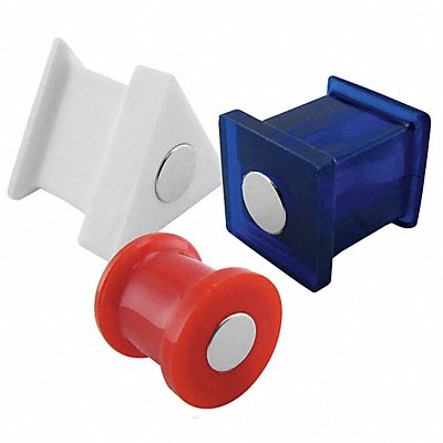 MASTER MAGNETICS 7507 Magnetic Push Pins Red White Blue PK6