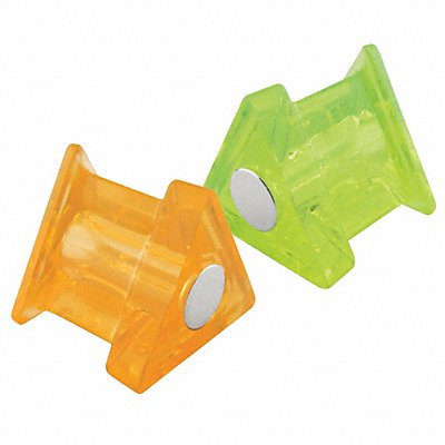 MASTER MAGNETICS 7510 Magnetic Push Pins Orange Green PK10