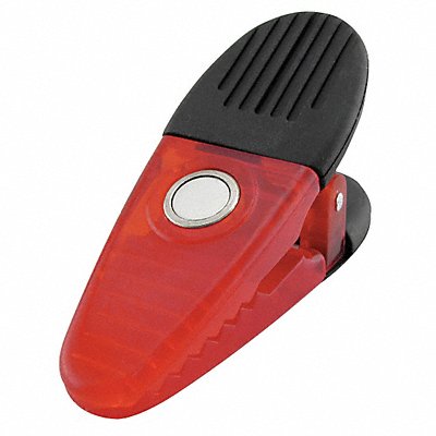 MASTER MAGNETICS 7520 Magnetic Plastic Clips Red PK2