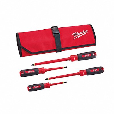 MILWAUKEE 48222204 Tthr Rdy Insltd ScrwdrvrSt NmPcs4