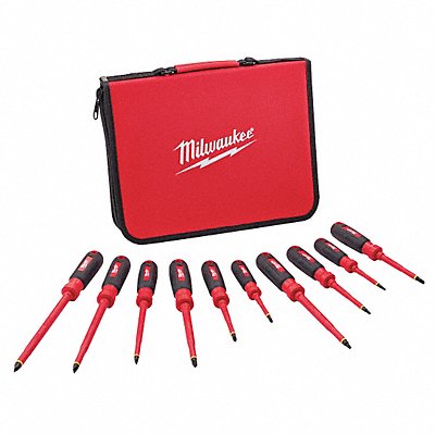 MILWAUKEE 48222210 Tthr Rdy Insltd ScrwdrvrSt NmPcs10
