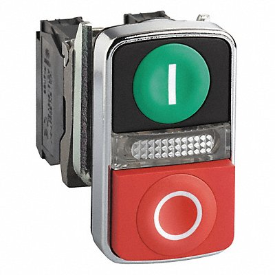 SCHNEIDER ELECTRIC XB4BW73731B5 MultiheadOp Illm FulVolt Grn Red 1NO/1NC