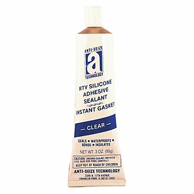 ANTI-SEIZE TECHNOLOGY 27036 RTV Silicone Sealant 3 oz Tube Clear