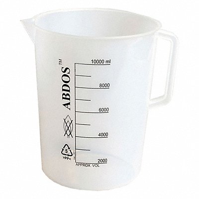 GRAINGER P50806 Beaker 2 L 190 mm H 158 mm Dia PK4