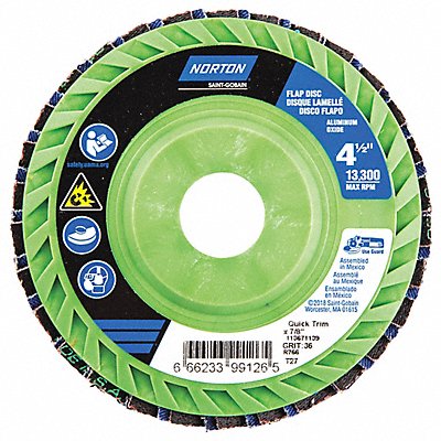 NORTON 66623399126 Fiber Disc 4 1/2 in Dia 7/8in Arbor