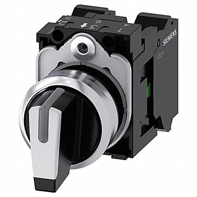 SIEMENS 3SU11502BM603NA0 Selector Switch Illum 3Pos 22mm White