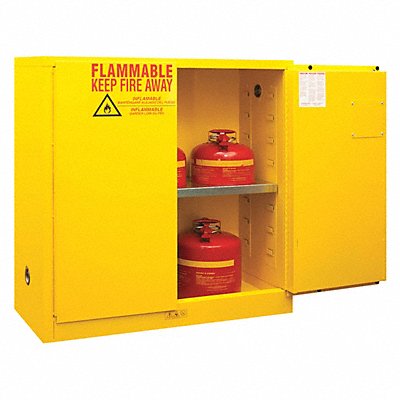 DURHAM MFG 1030M50 Flammable Safety Cabinet Manual Door 30 gal.