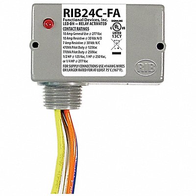 RIB RIB24CFA Enclsd Relay 10A SPDT 24VAC/DC Polarized