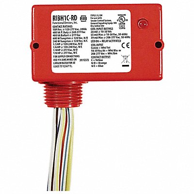 FUNCTIONAL DEVICES INC / RIB RIBH1CRD Enclosed Relay 10A SPDT 12VAC/DC Polarzd